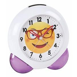 Atlanta Smiley Emoti Alarm Clock Love Purple White 1918-8