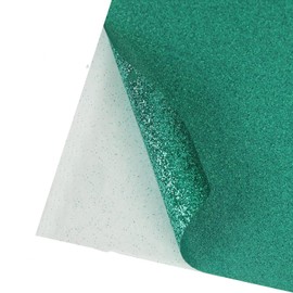 Transfer Film for Textiles, Flex Film for Iron-on, Heat Transfer Vinyl Plotter Film for DIY Shirts, 30 cm x 100 cm, Glitter Green