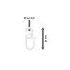 Interdeco Curtain Rings with Sliding Insert and Pleat Hooks, Rings