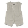 VERO MODA Women's Vmcaia SL Vest WVN Noos, Silver Lining,
