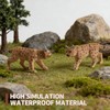 Luckforest Mini Lynx Figurines, 4 Pcs Miniature Lynx Figurines Animal