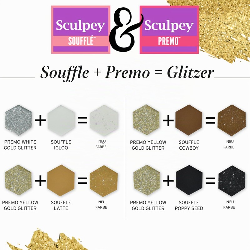 Polyform Soufflé & Polyform Premo Premium, Polymer Baking Clay, 24,