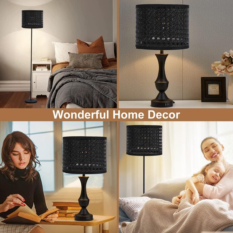 PE Lamp Shade Hollow Carved Lampshade Modern Style Compatible with