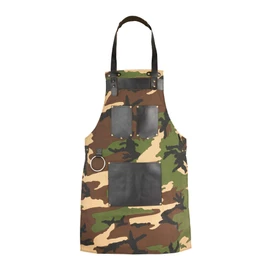 Real Leather Camouflage BBQ Grill Canvas Apron