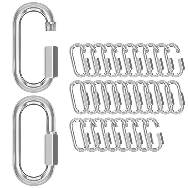 phepetroll M3.5-30 Pack Quick Links Chain Connectors, 1/8″ Galvanized Chain