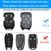 Yonmcfn for GMC Key fob Cover with Keychain/Keyring,Soft TPU 5/6