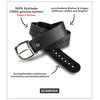 Scamoda women's belt made of genuine leather with hole pattern,