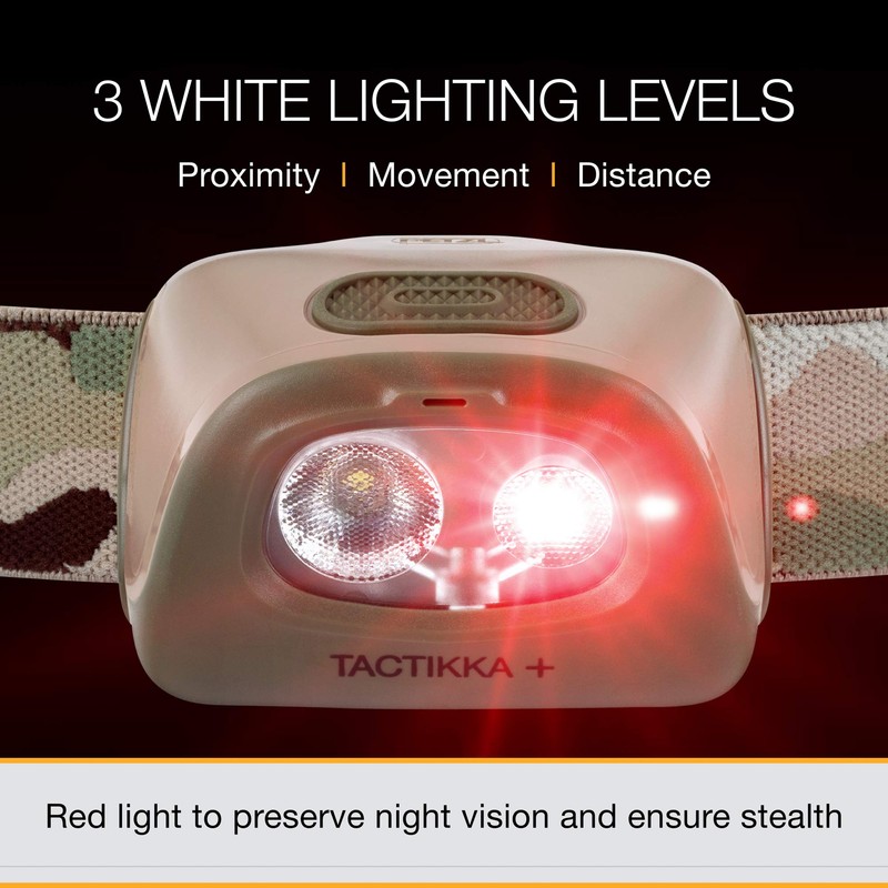 Petzl Tactikka + E089EA00 Headlamp, Black, Single