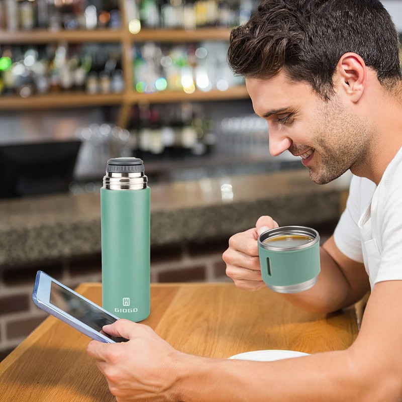 Stainless Steel Thermo 500ml/16.9oz Vacuum Insulated Bottle with Cup for