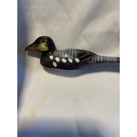 New Vintage AVON Gift Collection Duck Wooden Hand Painted Letter Opener Purple