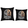 Grind Rocks Grind Beans Repeat Geology Caffeine Humor Throw Pillow