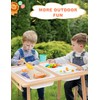 ZYLOHA Toddler Sensory Table and Chair Set, Kids Sensory Bin