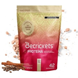 BeCrickets Protena de Grillo Sabor Caf de Olla con Prebiticos Naturales  42 cucharadas  378 g  Libre de Gluten, Soya y Lcteos  Hecho en Mxico         