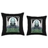Alien Massive Invasion Design With Menacing Figure Throw Pillow