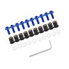 Partuto 10pcs M5 Motorcycle Windscreen Screw Fairing Windscreen Bolt Blue