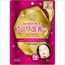 Kose Clear Turn Medicated Wrinkle Improvement Serum Mask 7 Pieces Quasi Drug