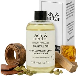 Esencia ambiental aroma Santal 33 para difusores profesionales y aromaterapia de alta concentración, 125 ml, aroma inspirado en diseñadores perfumista