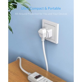 BESTEK Worldwide Travel Plug Adapter Set, Grounded Universal Power Plug Adapter for USA to US, EU, AU, UK, GE, HK and More- 8 Packs