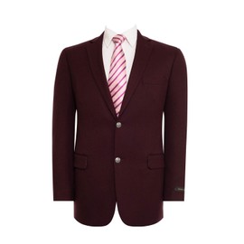AMY ZHU Men's Classic Fit Blazer Stretch Sport Coat 2 Button Suit Jacket for Business Wedding Prom Regular & Big and Tall Burgundy