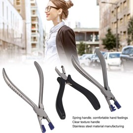 DAUERHAFT 3pcs Stainless Steel Rimless Eyeglasses Plier,Optical Eyeglasses Adjusting Pliers Repairing Kit,with Bag,for Eyeglasses Repair
