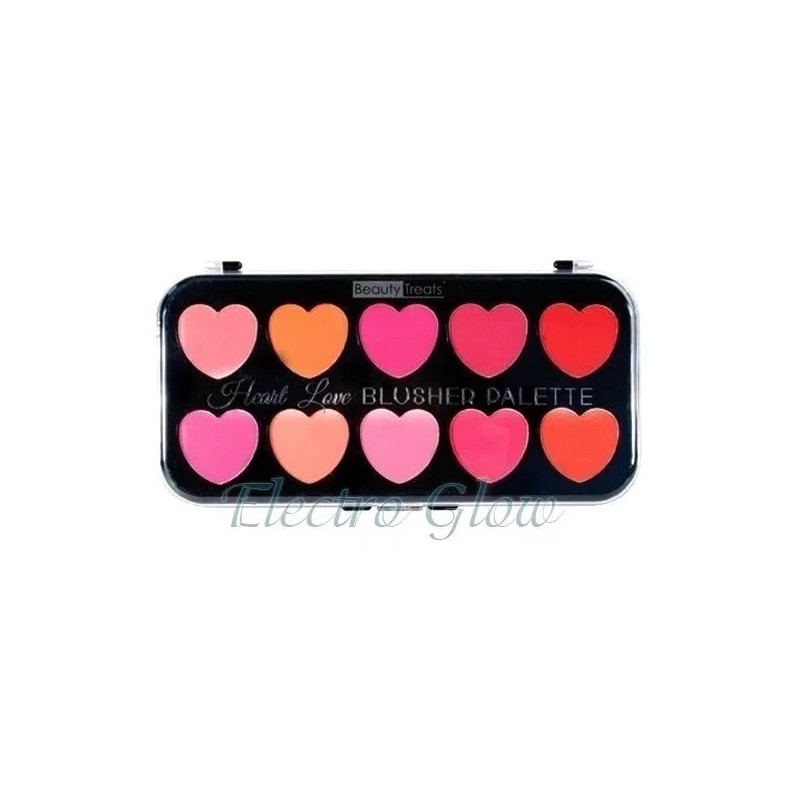 Beauty Treats Paleta Rubores Blusher Rostro Maquillaje Cosmético Corazones