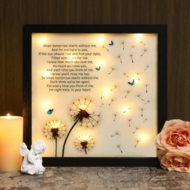 Memorial Gifts LED Shadow Box - Sympathy Gifts for Loss of Mother, Father & Loved Ones - Dandelion Decor
