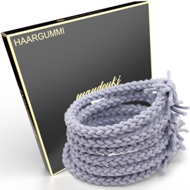 Mandouki® Hair Scrunchies (Pack of 6) - Elegant Braided Hair Elastics: Ultimate Hold and Durability for Women and Girls