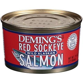 Demings Wild Alaska Red Sockeye Salmon 7.5 oz (3 Pack)