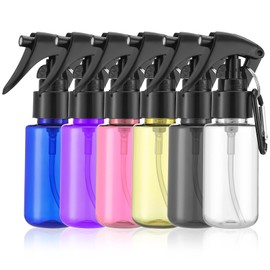 Jostift 6 Stück Sprühflasche Klein, 60ml Sprühflasche Tragbares Zerstäuber Sprayflasche Nachfüllbar Sprühflaschen Leer, Mini-Wassersprühflaschen mit Karabiner für Parfüms, Wasser, Alkohol, Reise