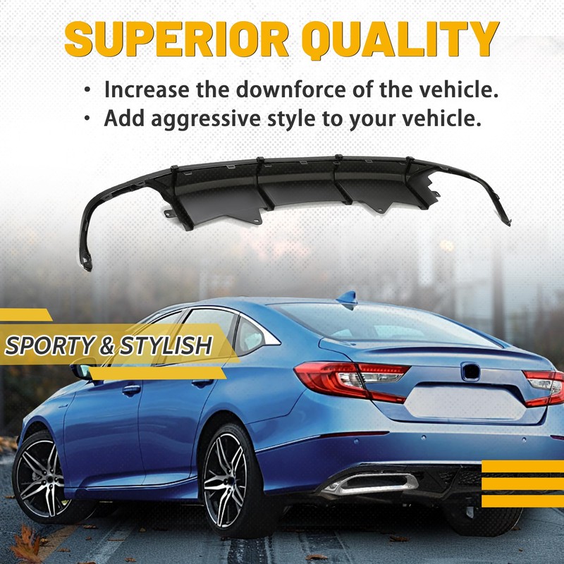 KUAFU Rear Diffuser Compatible with 2018-2021 Honda Accord All Models