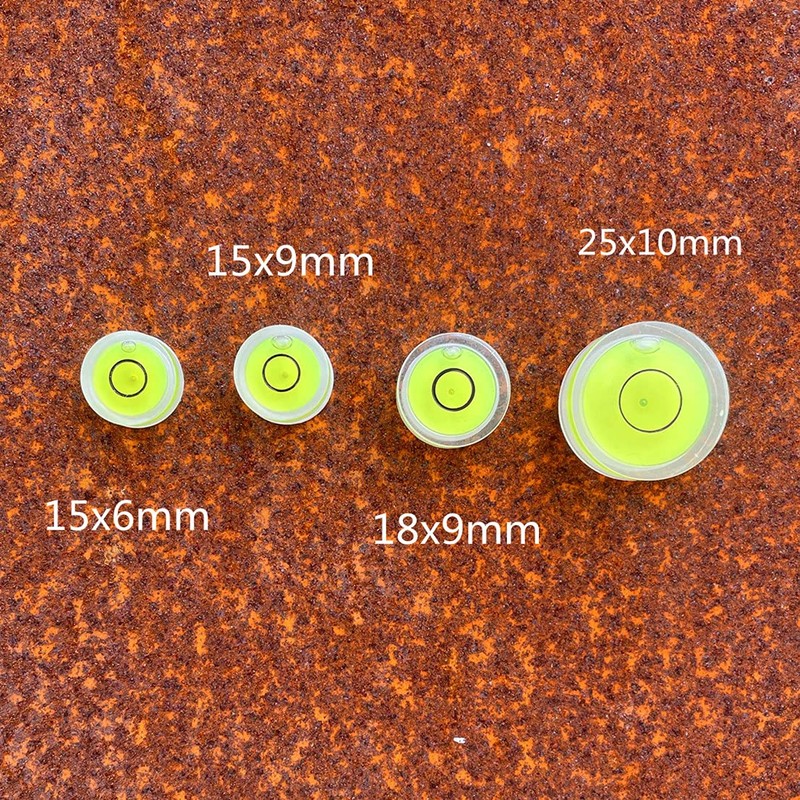 5Pcs Small Circular Double Sided Adhesive Bubble Spirit Levels for