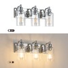 ALAISLYC 3-Light Bathroom Light Fixtures Modern Chrome Vanity Lights for