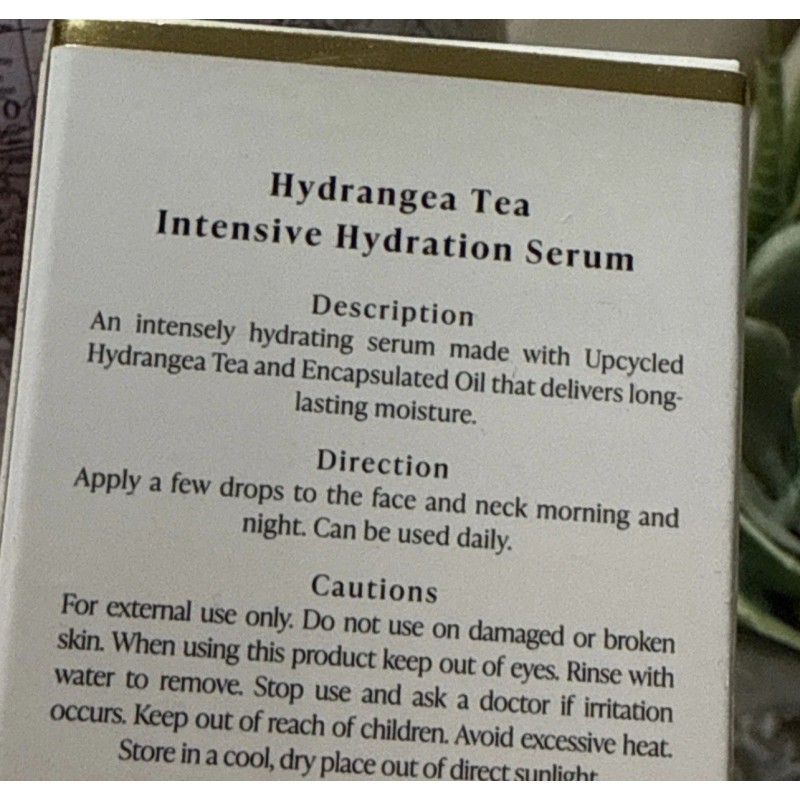 Byroe New York Hydrangea Tea Intensive Hydration Serum ~ 1.01