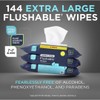 Wipes - Flushable Wipes - 3 Pack, 144 Wipes -