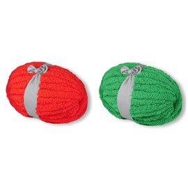 Chunky Yarn Soft Thick Fluffy Jumbo Chenille Yarn for Luxurious Blankets, Throw, Home Decor - for Arm Knitting, Crochet & Knitting Projects (2-Pack/1.1 lb, 66yds)