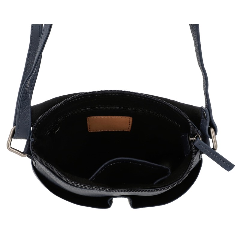Gusti Veha Women's and Men's Leather Shoulder Bag Blue Leather,