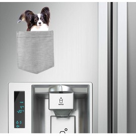 Papillons Dog in Pocket Car Bumper Magnet, Magnetic for Refrigerator, Decorative Fridge, Office, Whiteboard, Kitchen, Locker Waterproof Decor, Family & Friends, 4x7 in