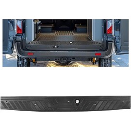 HECASA Rear Sill Plate Compatible with 2015-2023 Ford Transit 150 250 350 HD Cargo/Crew Van 2022-2023 Ford E-Transit Cargo/Crew Van CK4Z-6140374-AA Rear Door Bumper Step Pad Molding Trim Black