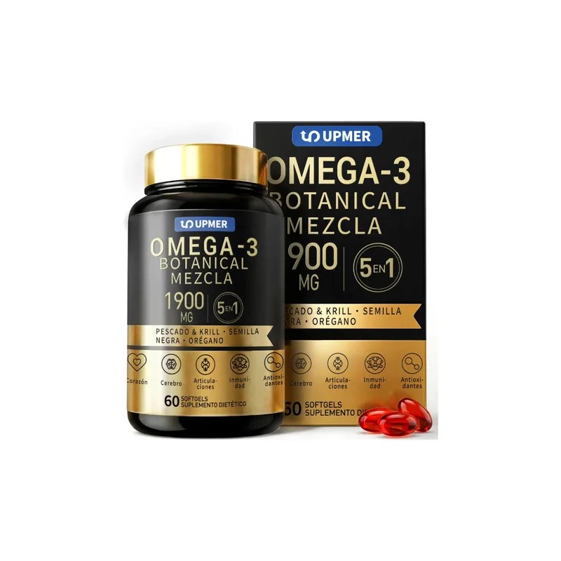 Omega 3 Premium 5en1 1900 Mg Aceite Puro De Salmón