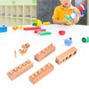 Montessori Cylinder, Home Version Beech Cylinder Socket Toy Early Education