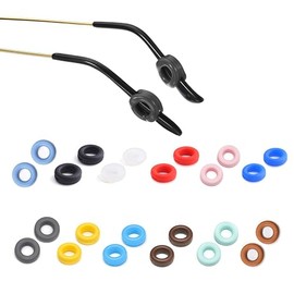 KWHSPKENG Eye Glasses Ear Grips, 12 Piece Silicone Anti-Slip Eyeglasses Grip for Behind the Ear, Round Eyewear Retainer Fit Most Glasses