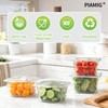 PIAMIG 1/6 Size 4" Deep Plastic Food Pans with lids,Clear