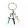 Sword Art Online Keychain SAO Elucidator Pendant Metal Key Ring Holder Kirito