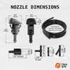 Click&Fit Windshield Washer Nozzles Repair Kit compatible with Chrysler 300