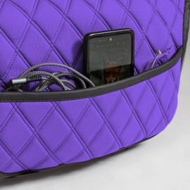 FH Group Car Seat Cushion – Neosupreme Single Front Seat Cover with Front Pockets, Airbag Compatible, Universal Fit Car Seat Cushion for Driver or Passenger Seat, SUV, Truck, Sedan & Van – Purple