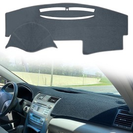 Amiss Dash Mat Dashboard Cover, Fits for Toyota Camry 2007 2008 2009 2010 2011, Anti-Reflective Non-Slip Dashboard Cover Mat Pad Carpet, Car Accessories Interior for Custom Fit Dash Cover (Dark Gray)