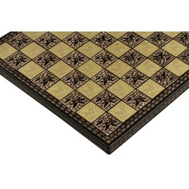 Laminated Chess Board Game Set Board Brass Metal Chess Board Set with Red Velvet Box Handmade Luxury Chess Set for Professionals and Adult (Size 12X12 Inches, Medium) by INDUS LIVING