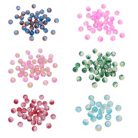 Cosyhav 300pcs Glass Beads,Beads for Bracelet Making,Bicolour Bead for Jewelry Making,Making Bracelets, Necklaces,Earrings and Other Crafts(8mm)