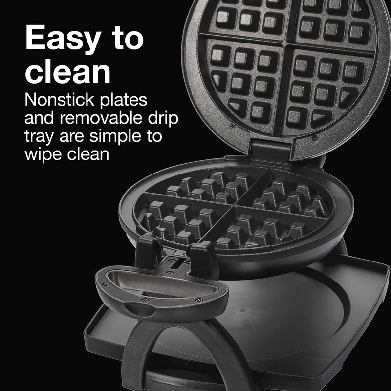 Proctor Silex Belgian Waffle Maker with Nonstick Plates, Single Flip,