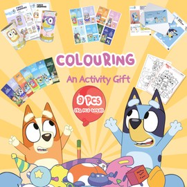 POPBATH Blue Heeler Arts and Crafts Kits, 18-in-1 Birthday Gifts Set Crafts Includes Heeler Family Games, Colouring, DIY Activities, Creative Kids Crafts Kit Gifts for Girls & Boys